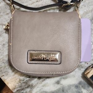 Simply Noelle Stone Gray Crossbody Bag